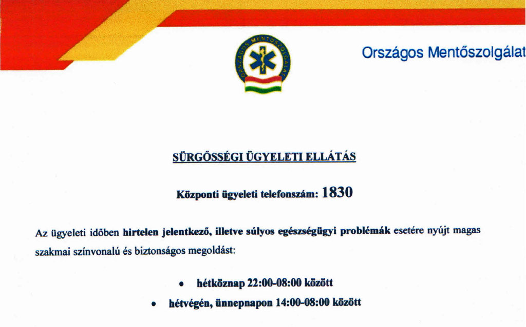 Önkormányzati tájékoztató Somogy vármegye új alapellátási ügyeleti rendszeréről 2023 november 1-től